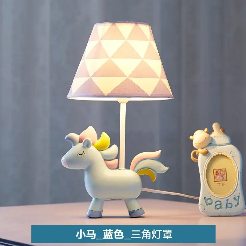 Pink Blue Unicorn Table Lamp