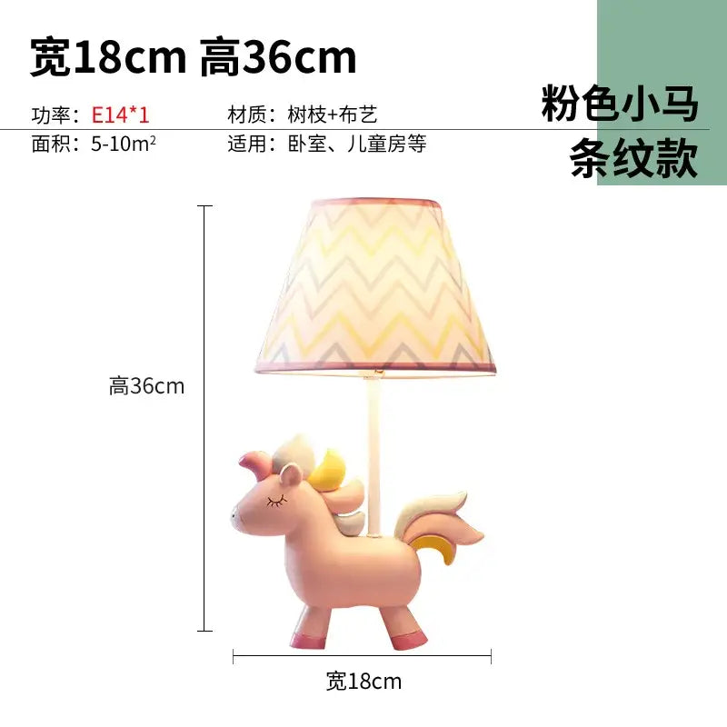 Pink Blue Unicorn Table Lamp