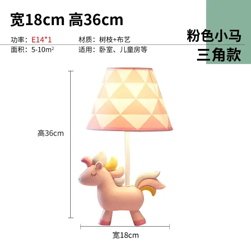 Pink Blue Unicorn Table Lamp