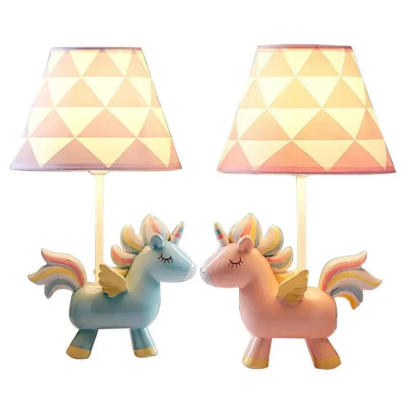 Pink Blue Unicorn Table Lamp