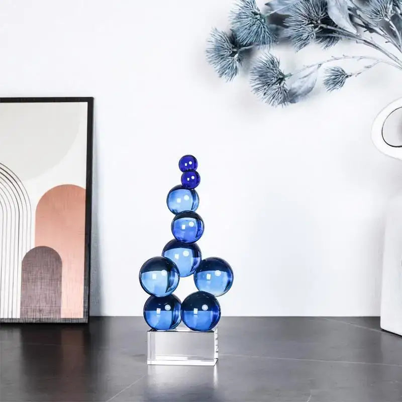 Silver Blue Crystal Ball