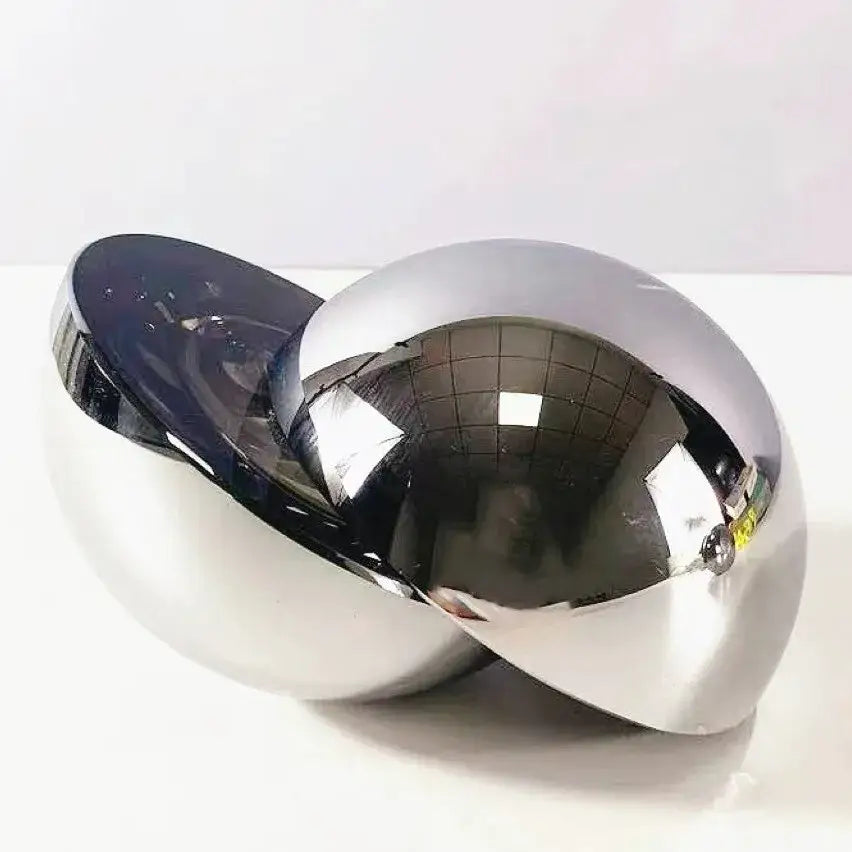 Silver Metallic Glass Sphere