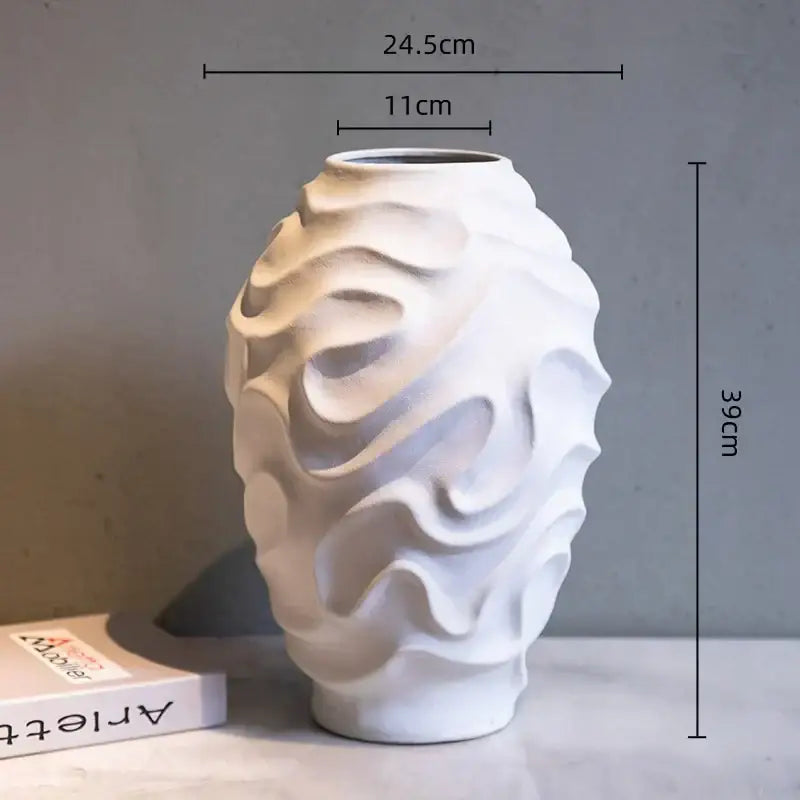White Ceramic Spiral Platter
