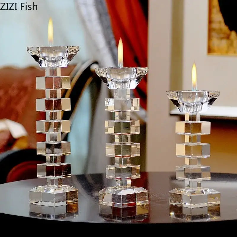 Crystal Cube Candle Holder