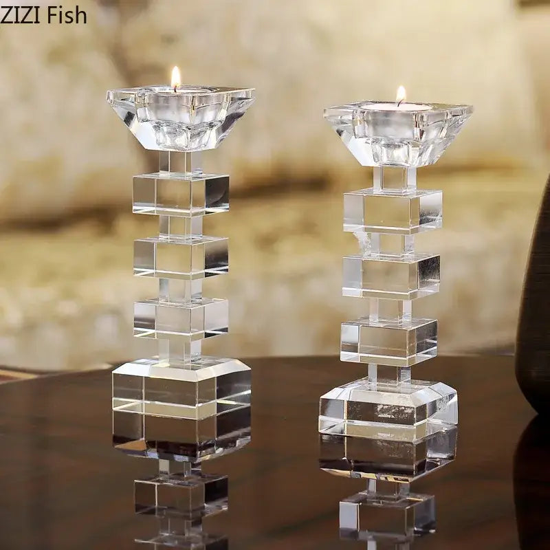 Crystal Cube Candle Holder
