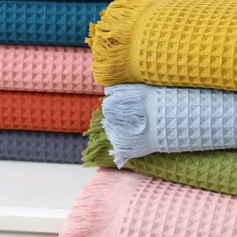 Multi Colored Waffle Towel