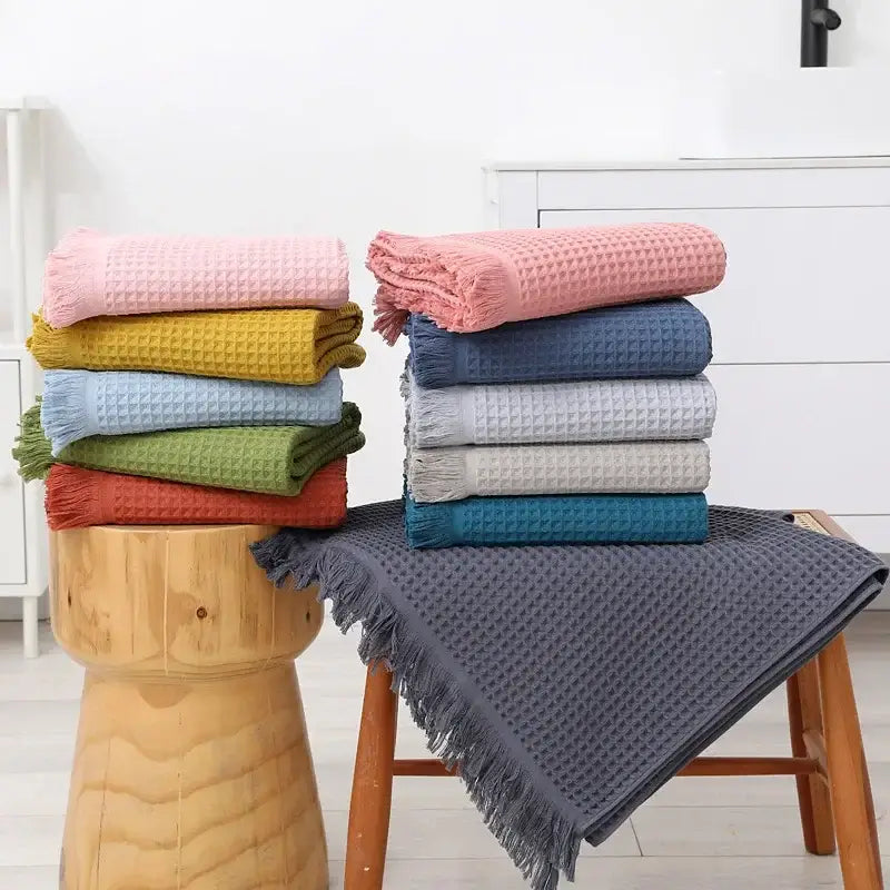 Multi Colored Waffle Towel