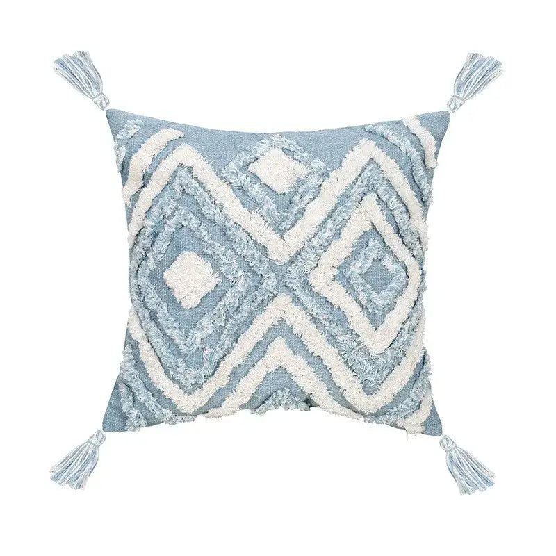 Light Blue Star Pillow Covers