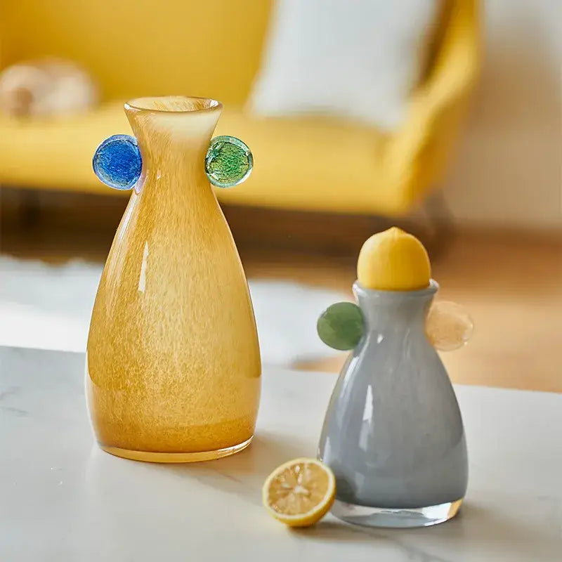 Terracotta Blue Ceramic Vase