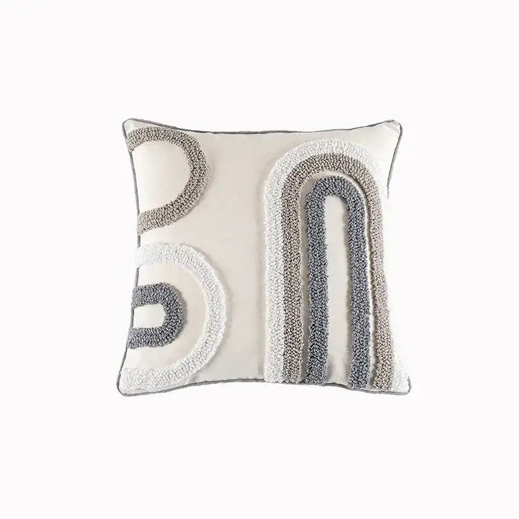 Beige Cream Tassel Cushion Cover