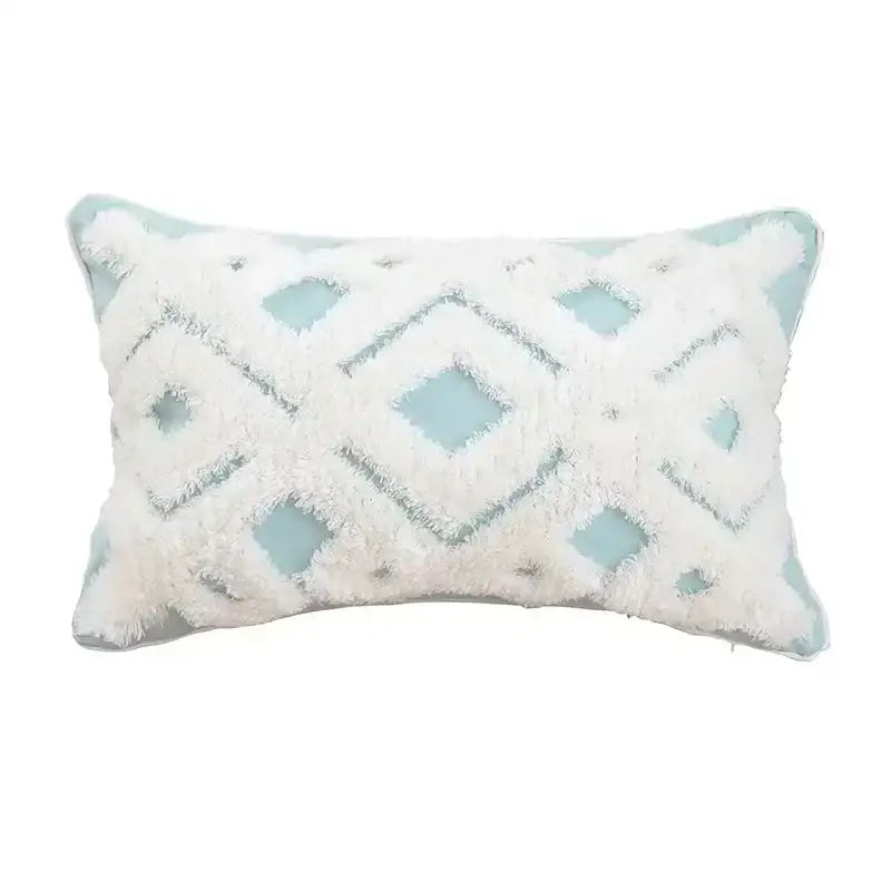 Beige Gray Geometric Cushion