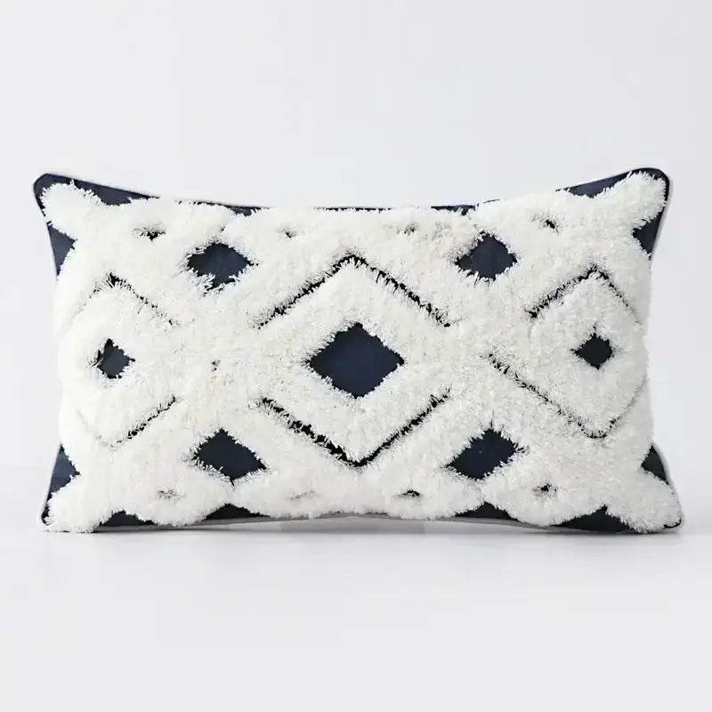 Beige Gray Geometric Cushion