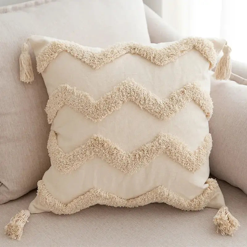 Beige Cotton Linen Pillowcase