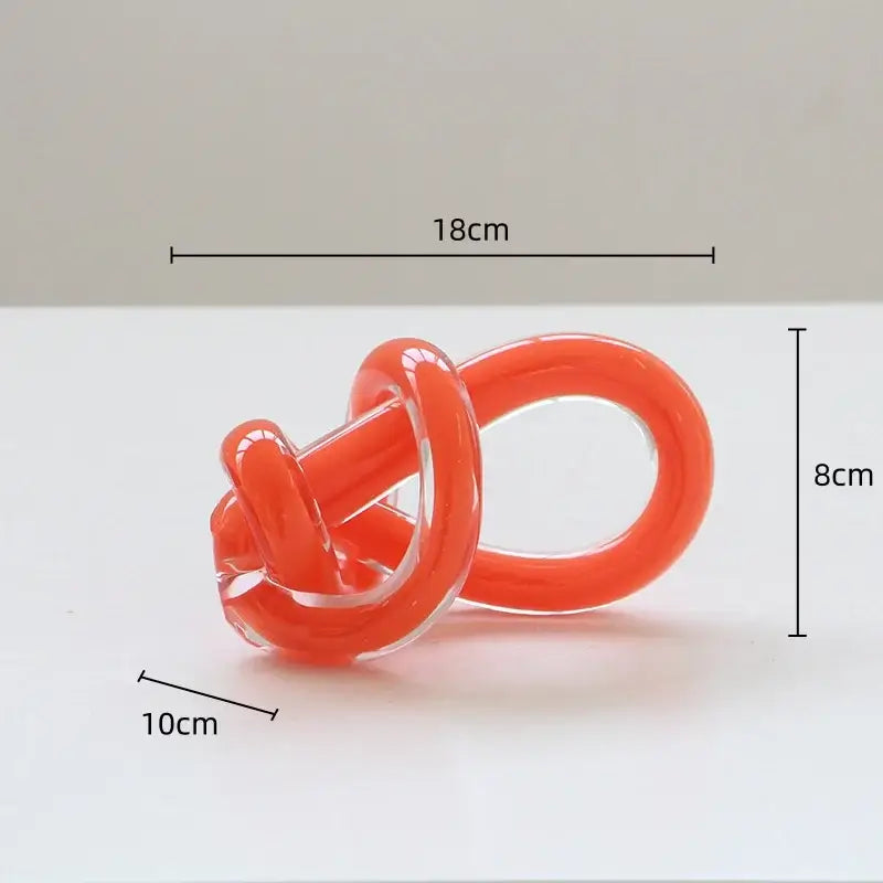 White Glass Knot Sculpture