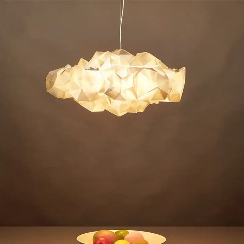 White Gold Paper Pendant