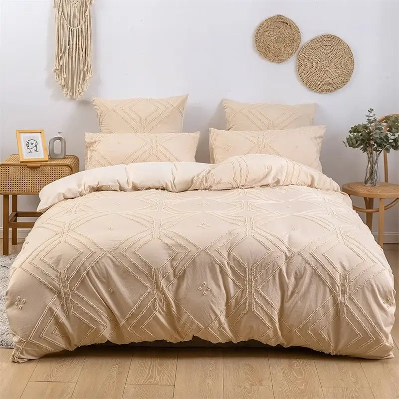 White Quilted Duvet Cover