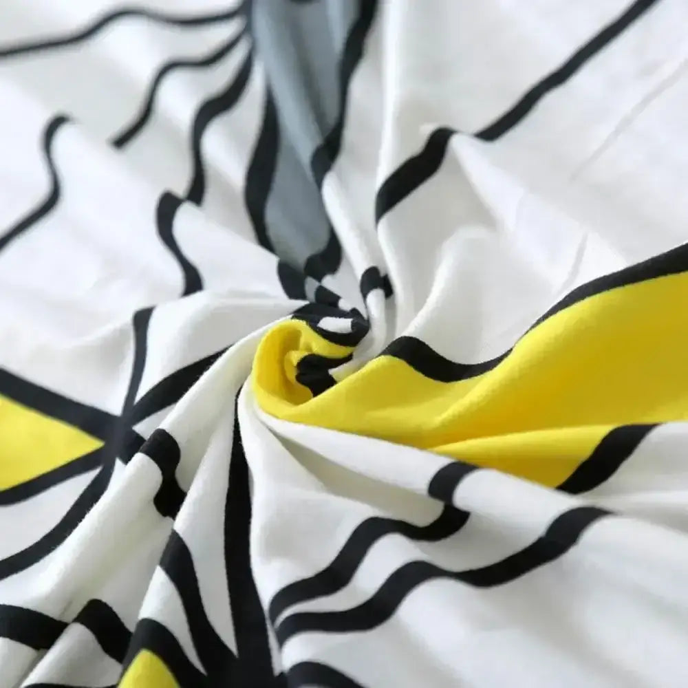 Yellow Gray Stretch Sofa Cover