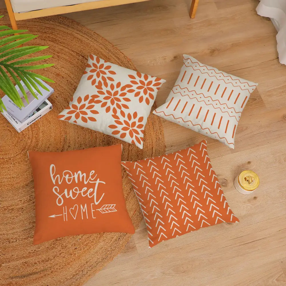 Yellow Linen Pillow Cover Set