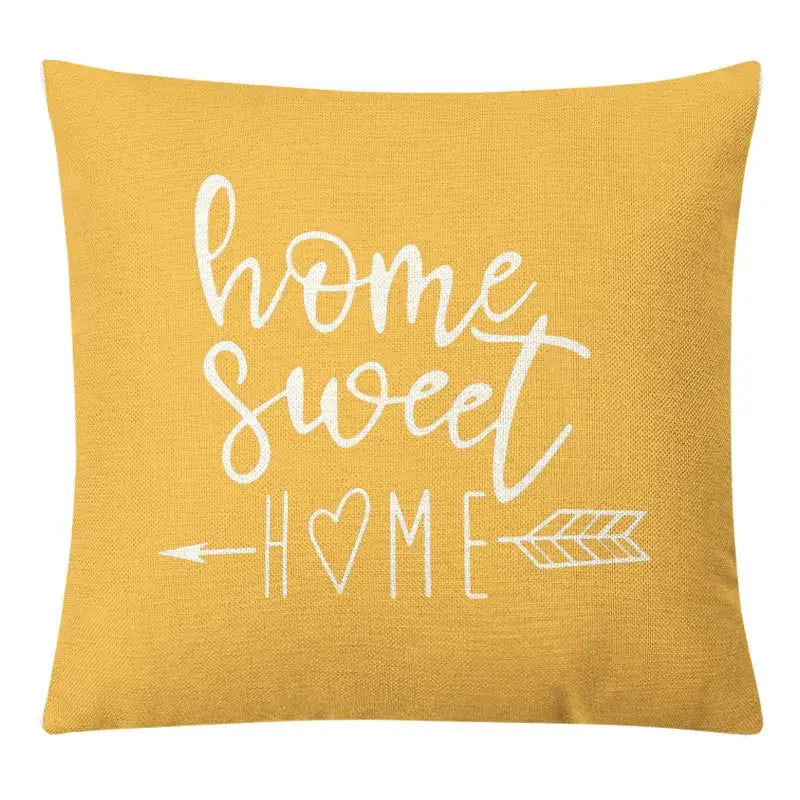 Yellow Linen Pillow Cover Set