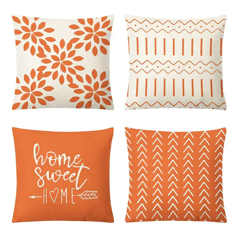 Yellow Linen Pillow Cover Set