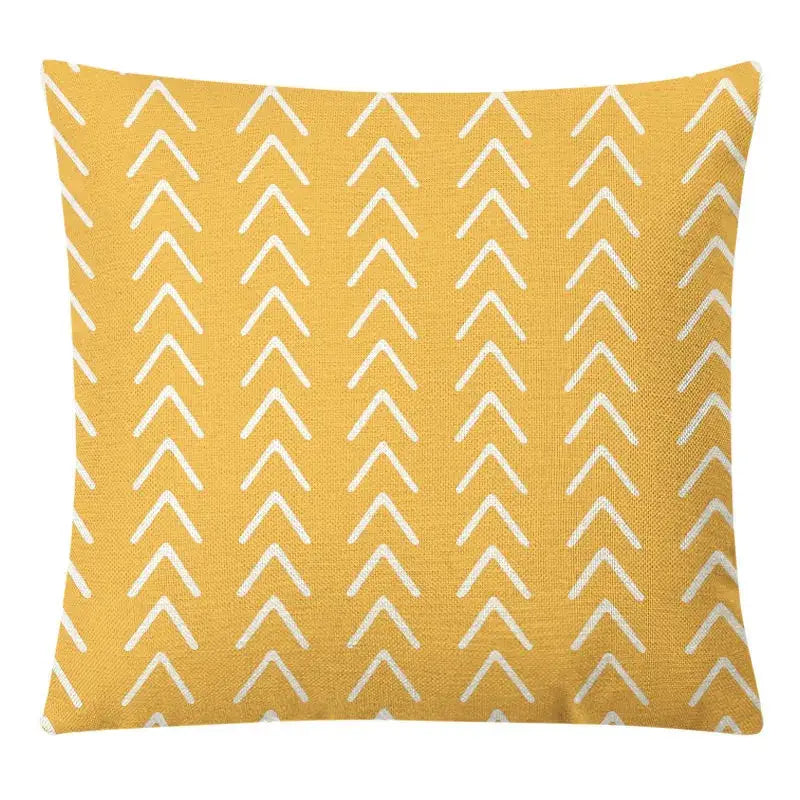 Yellow Linen Pillow Cover Set