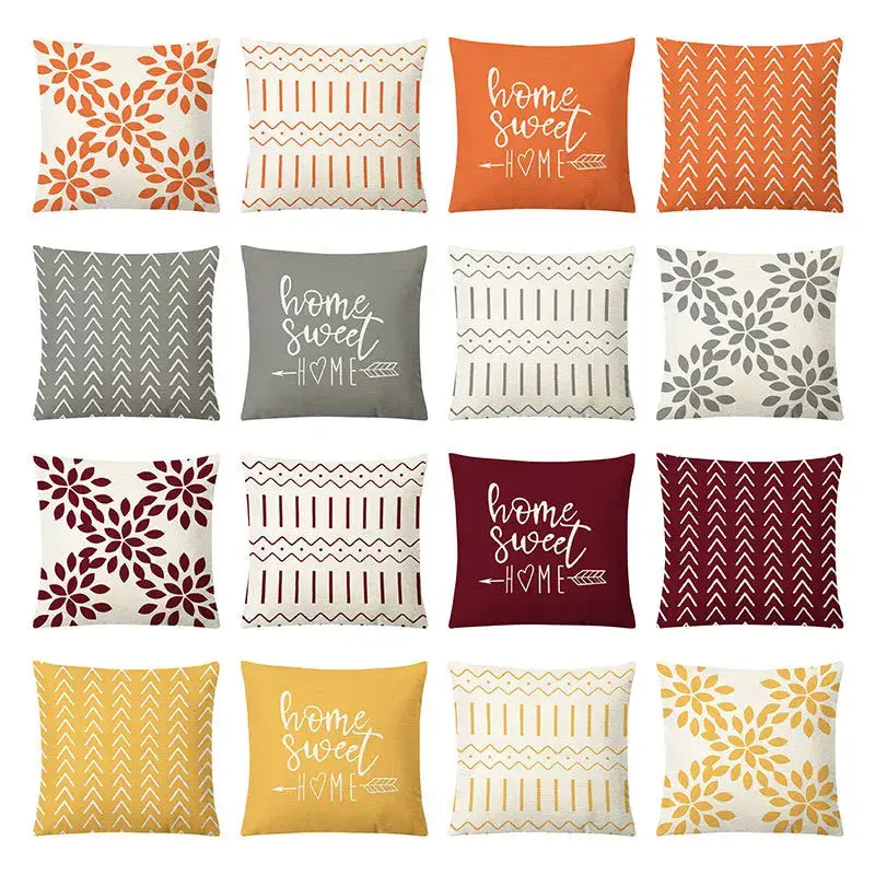Yellow Linen Pillow Cover Set