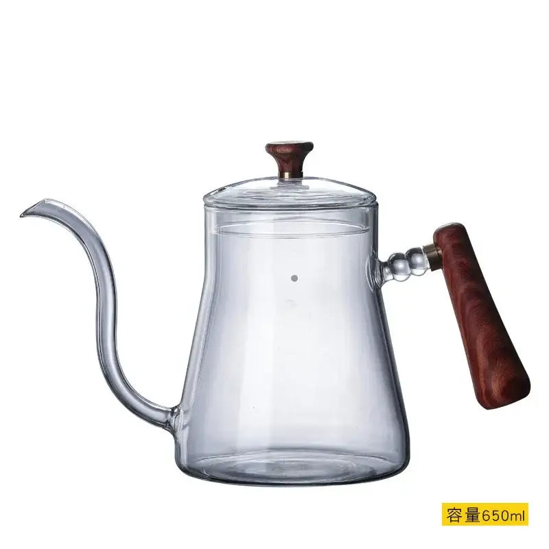 Glass Wood Goose Kettle