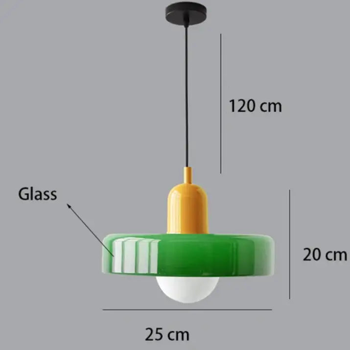 Green Glass Pendant Light