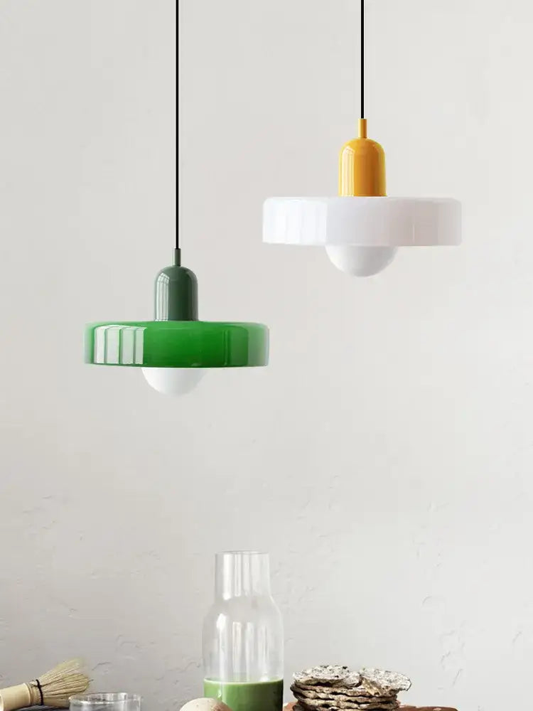 Green Glass Pendant Light