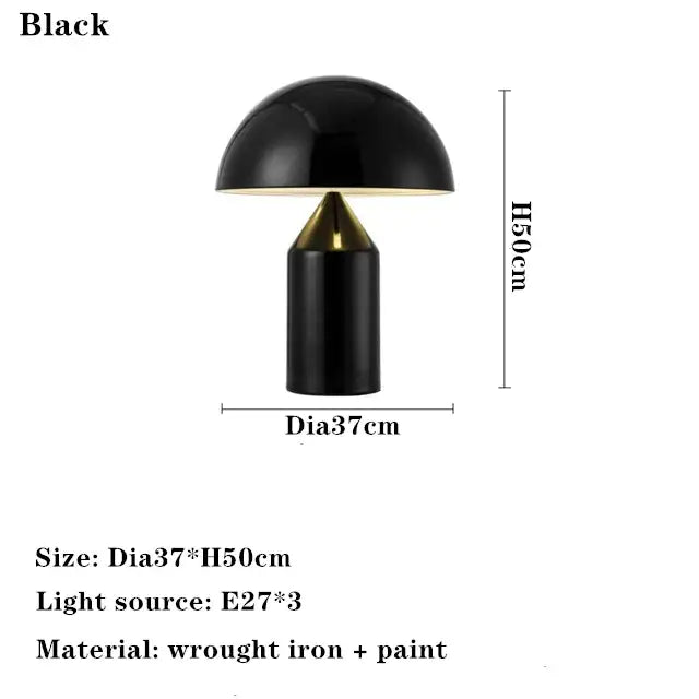 Black Gold Mushroom Lamp