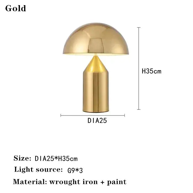 Black Gold Mushroom Lamp