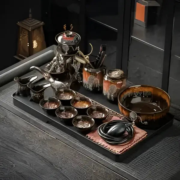 Earth Tone Ceramic Tea Set