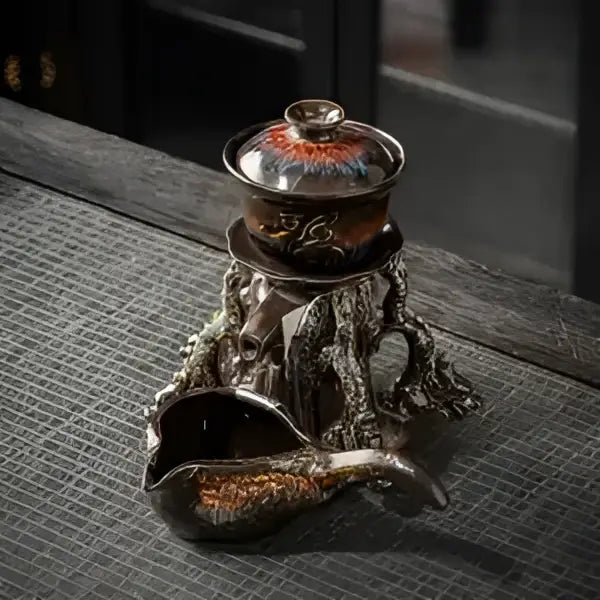 Earth Tone Ceramic Tea Set