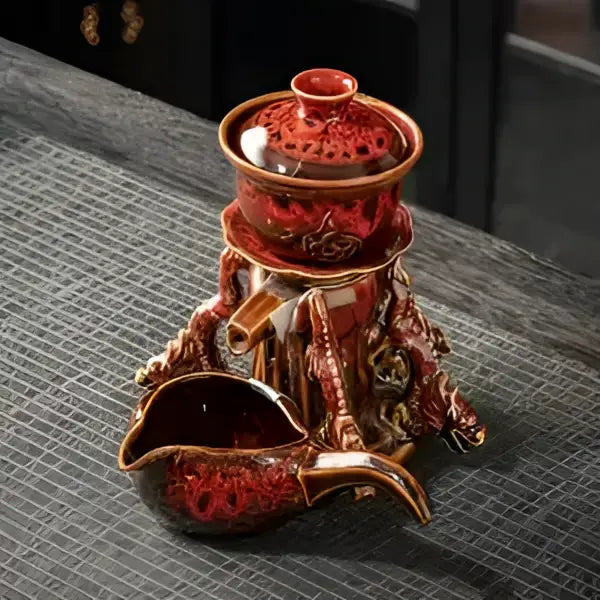 Earth Tone Ceramic Tea Set