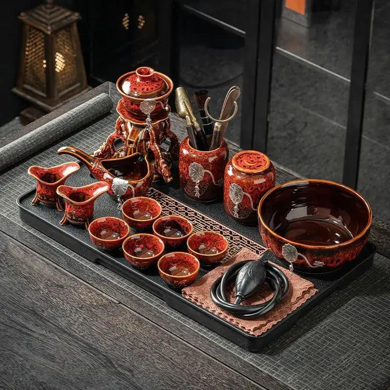 Earth Tone Ceramic Tea Set