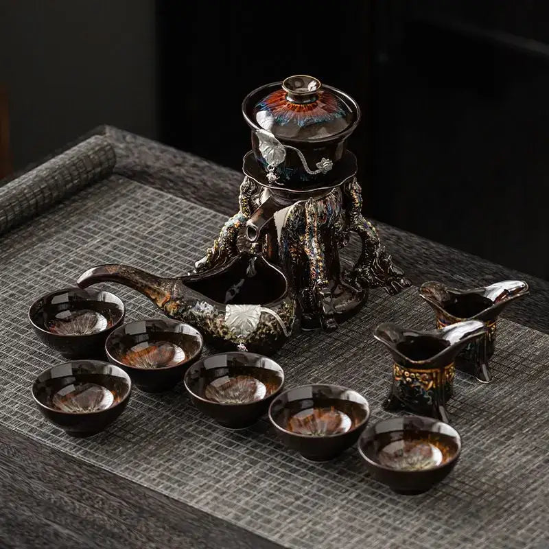 Earth Tone Ceramic Tea Set