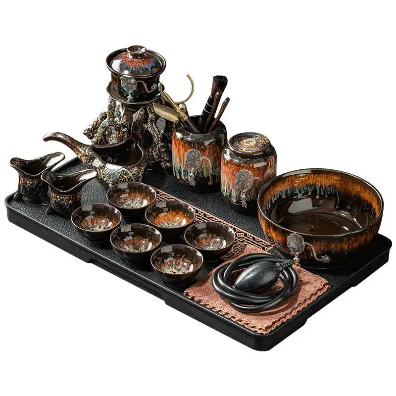 Earth Tone Ceramic Tea Set