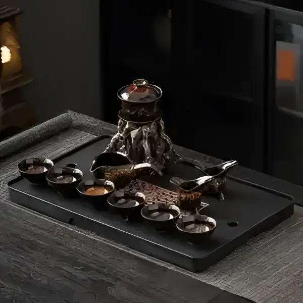 Earth Tone Ceramic Tea Set