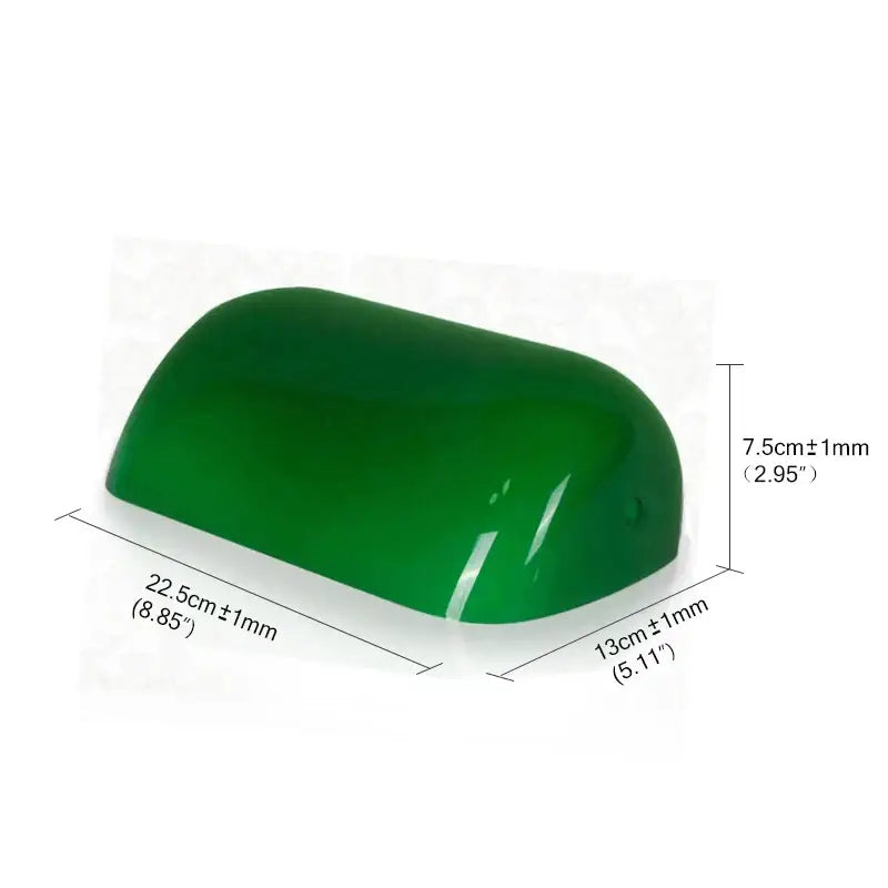 Green Glass Banker Lamp