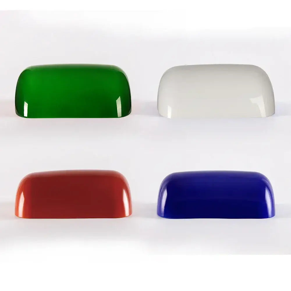 Green Glass Banker Lamp