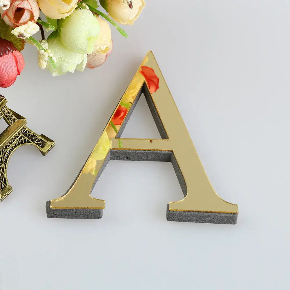 Gold Mirror Wall Letters