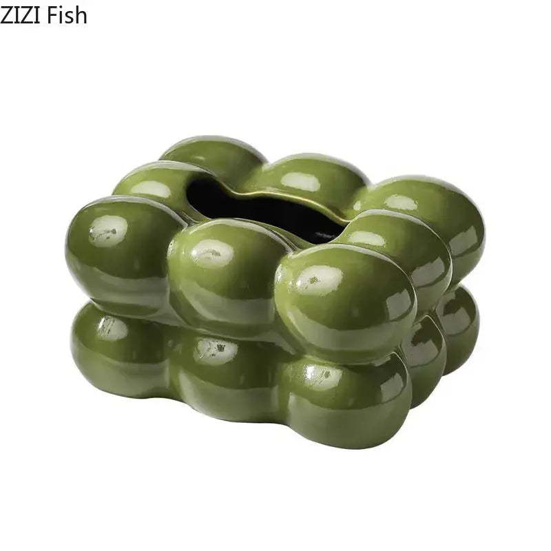 Lime Green Bubble Tissue Box