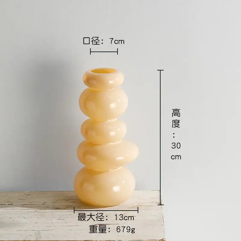 Pink Pebble Stack Vase