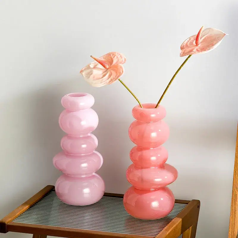 Pink Pebble Stack Vase