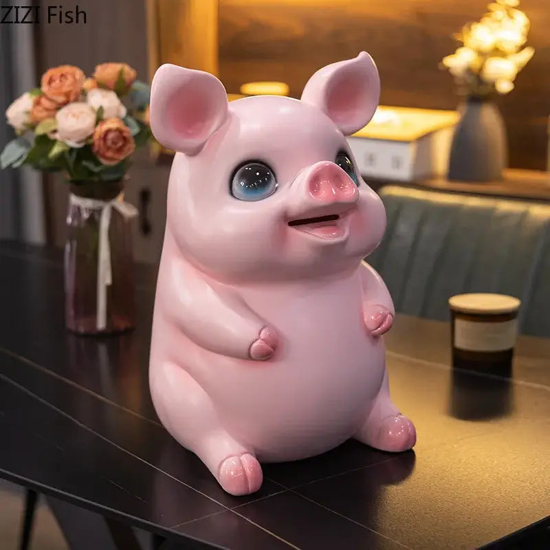 Pink Piggy Bank Sculpture