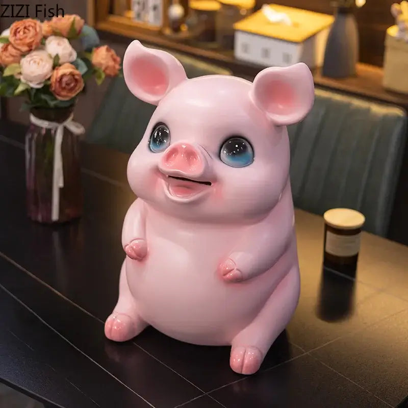 Pink Piggy Bank Sculpture
