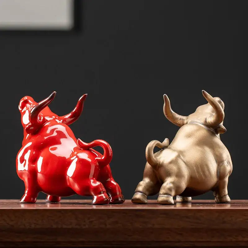 Red Bull Ceramic Figurine