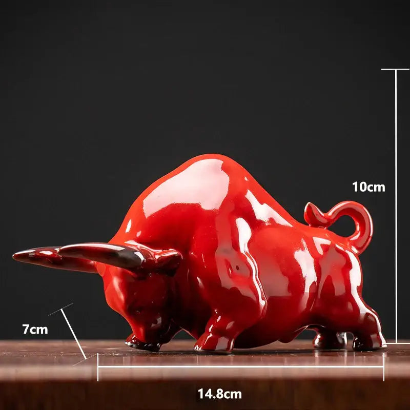 Red Bull Ceramic Figurine