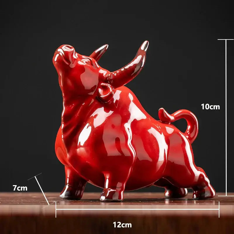 Red Bull Ceramic Figurine