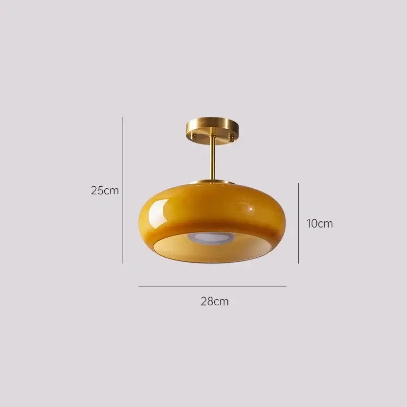 Yellow Glass Ball Pendant